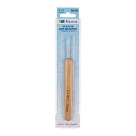 Крючок для вязания "Gamma"с бамбуковой ручкой d 1.0 мм